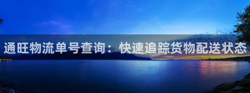 28圈cn：通旺物流单号查询：快速追