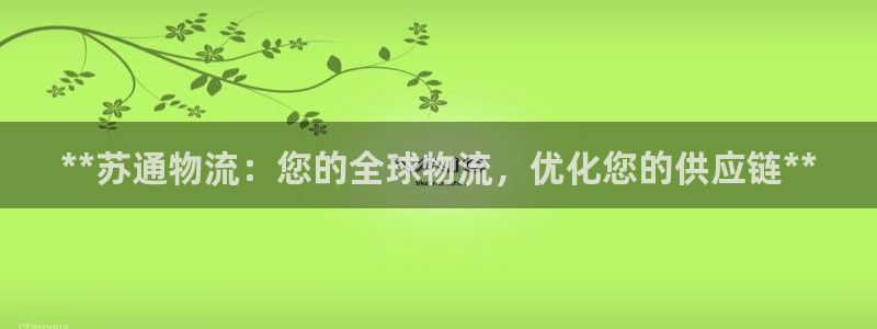28圈官网注册：**苏通物流：您的全