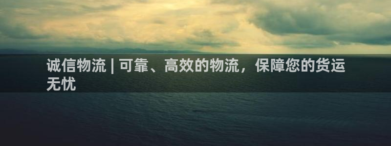 28圈是干嘛的：诚信物流 | 可靠、