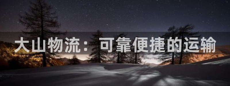 28圈链接来一个：大山物流：可靠便捷